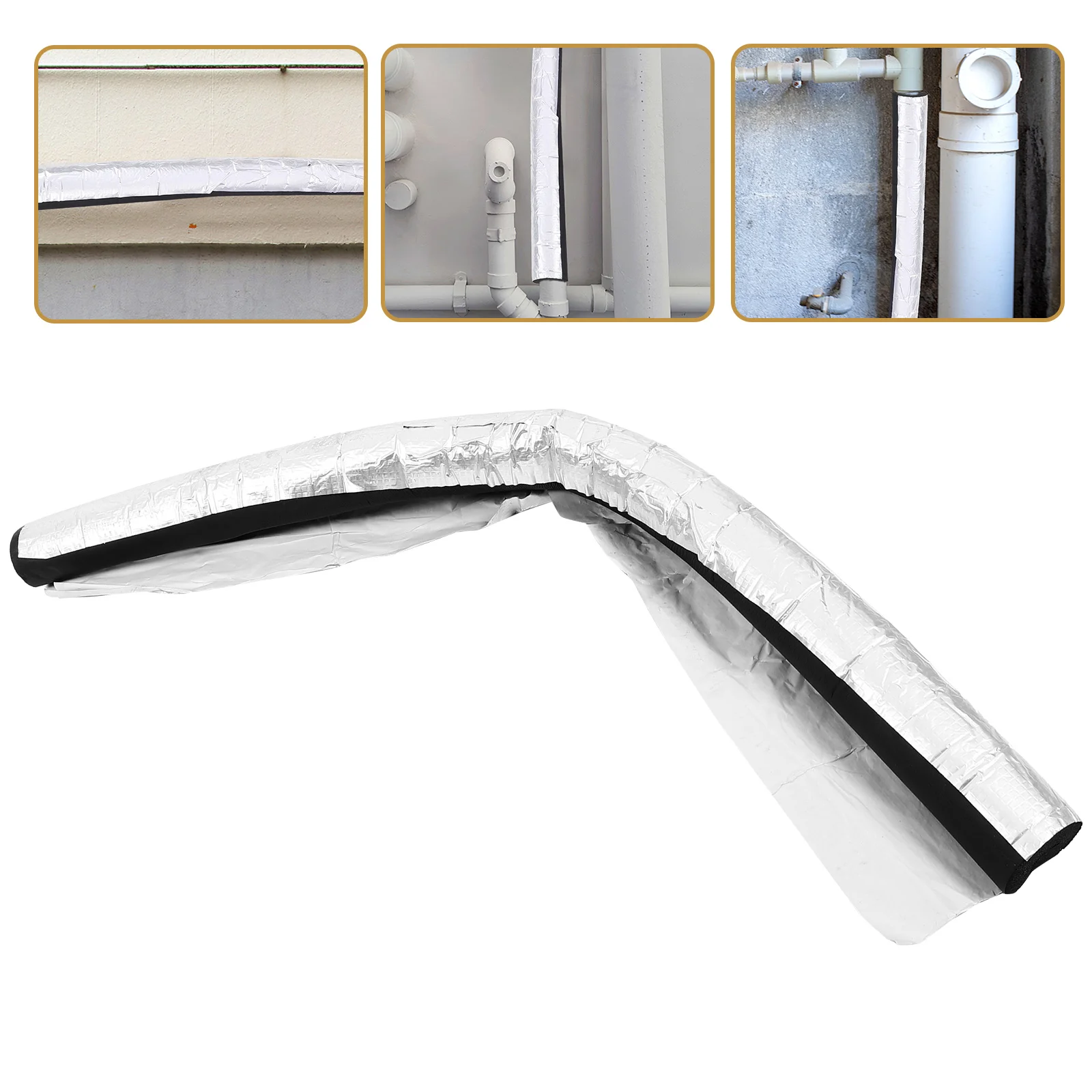 Pipe Insulation Foam Tube 16MM ID 20MM Thick 1M Self Adhesive Anti Freeze Cover Winter Outdoor Faucet Heater Drainage
