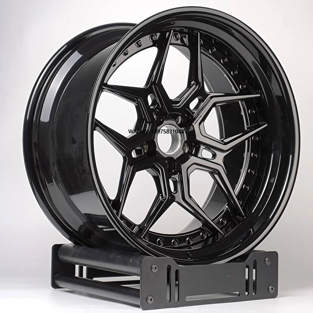 

5x120.65 Wheels for C7 C8 C6 C5 ZR1 Z06 19 20 21 22 Inch Rims Gloss Black Alloy Forged 2 Piece Wheels