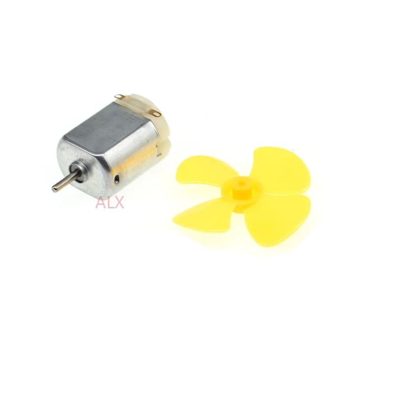 5SETS dc MICRO 130 GEAR motor with fan blade SMAll propeller 3-6V FOR ARDUINO DIY experiment 3V 6v