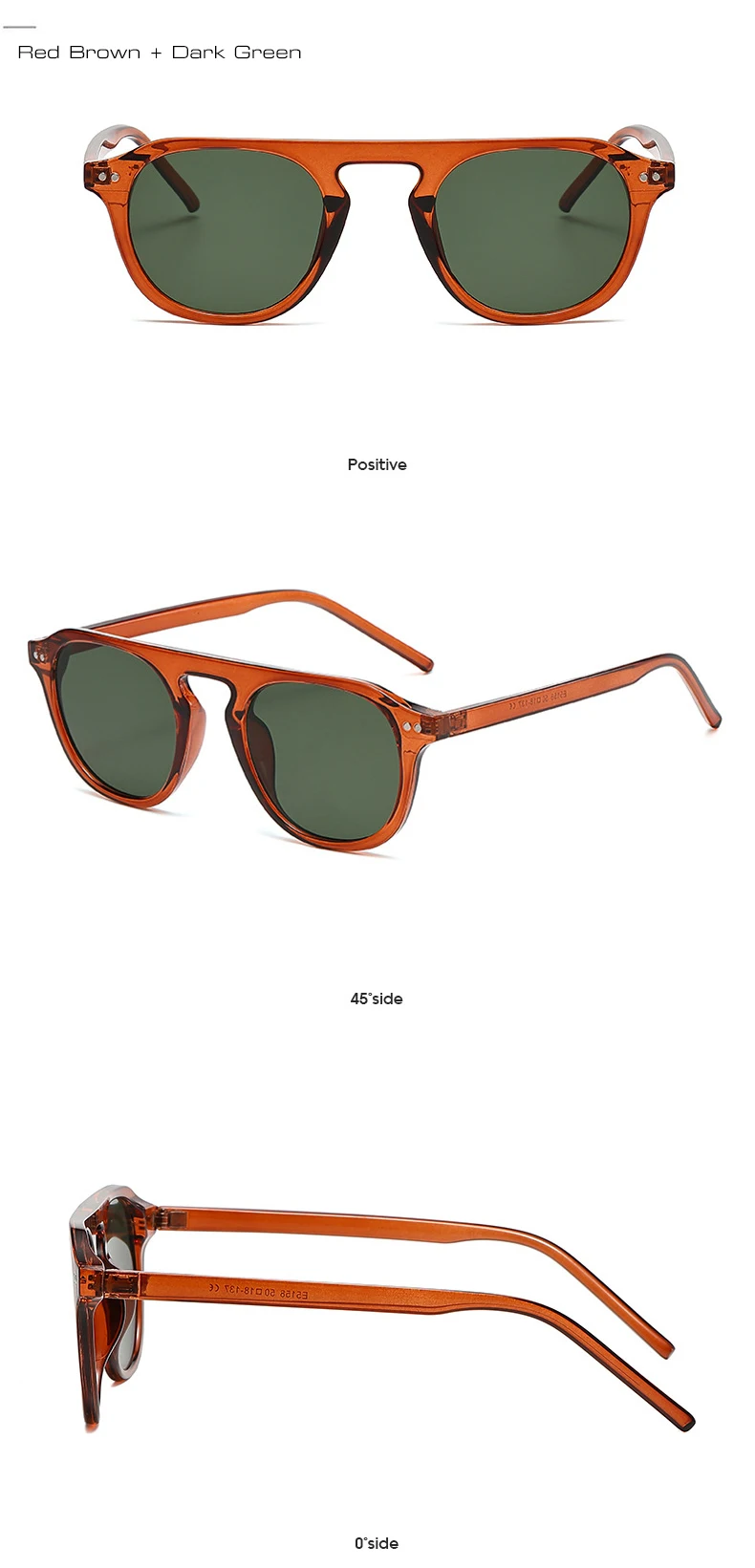 SO&EI Retro-Sonnenbrille mit quadratischen Nieten für Herren, modisch, dunkelgrün, UV400, trendige Damen-Sonnenbrille – Detail 10