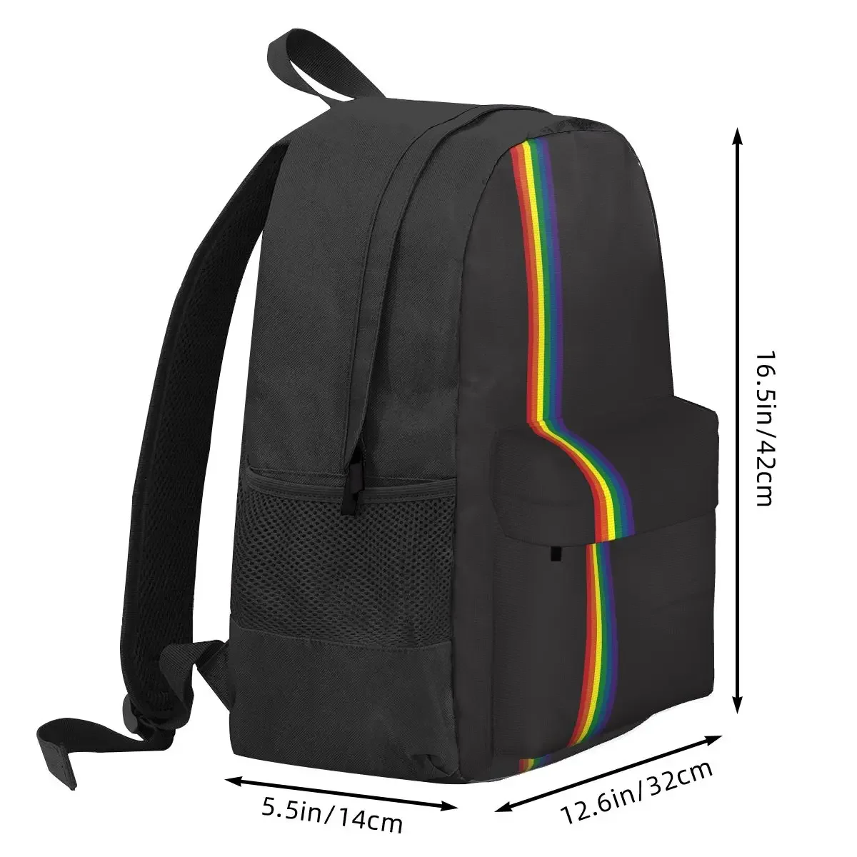 Sacs à dos arc-en-ciel Pride pour enfants, cartable noir pour garçons et filles, sacs d'école pour enfants, sac à dos de dessin animé pour enfants, sac à dos de voyage initié