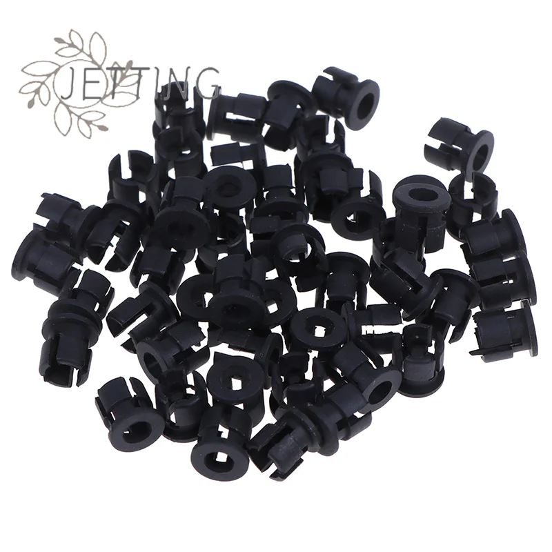 50 pçs 3mm/5mm plástico led suportes clipes-balelas montagens casos caixas preto