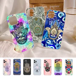 Hamsa Hand Of Fatima Phone Case For iPhone 15 14 11 12 13 Mini Pro XS Max Cover 6 7 8 Plus X XR SE 2020 Funda Shell