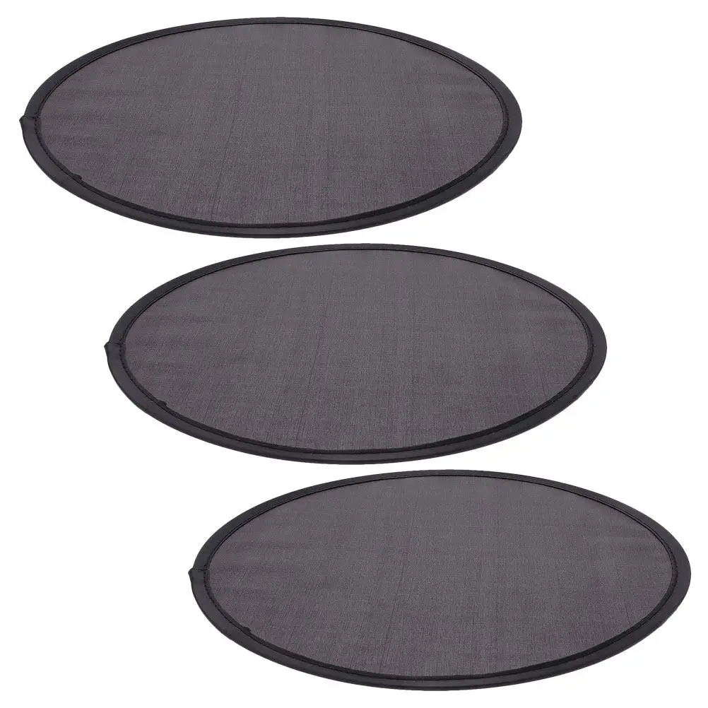 3Pcs Portable Folding Circular Fan Compact Round Hand Fan Easy Storage Lightweight for Travel Festival Dance Party Office Home