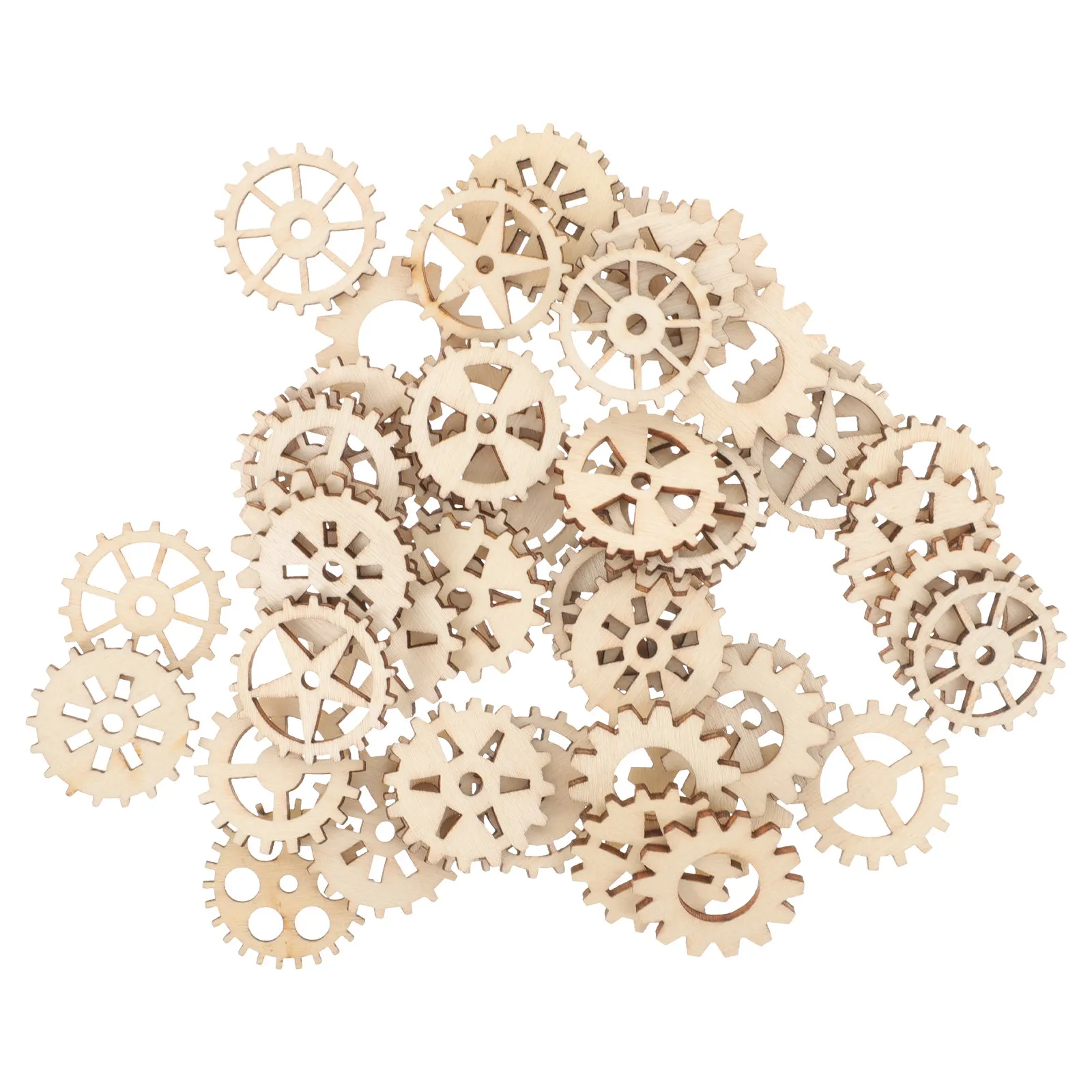 

100 шт. деревянных элементов для поделок: гладкие деревянные заготовки для детских творческих занятий, уроков рукоделия, декора для дома и класса