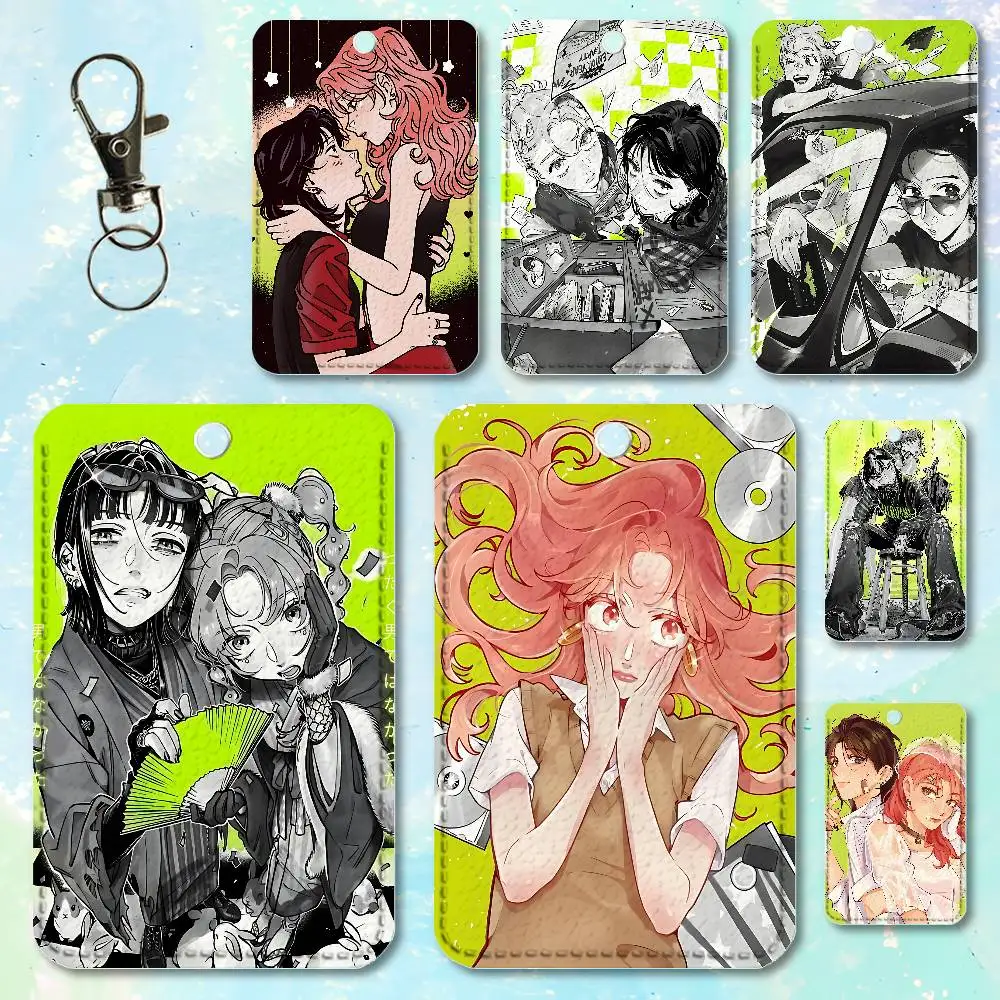 

M-Mitsuki Koga Aya Tgswiiwagaa Key Tag Ring Leather Card Holder Key Ring Rectangle Access Card Holder