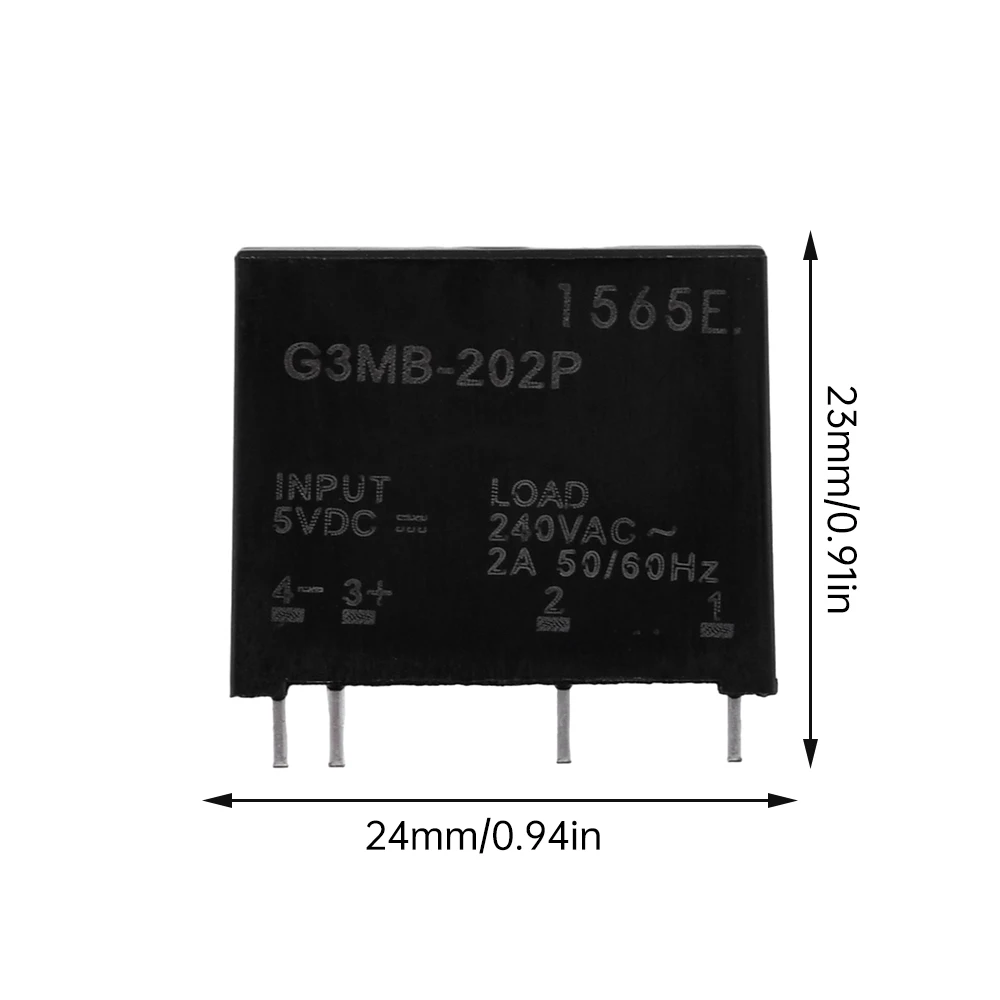 5 فولت 12 فولت 24 فولت DC-AC وحدة تتابع الحالة الصلبة G3MB-202P G3MB 202P PCB SIP SSR التيار المتناوب 240 فولت 2A Snubber مقاوم الدائرة التتابع التبديل