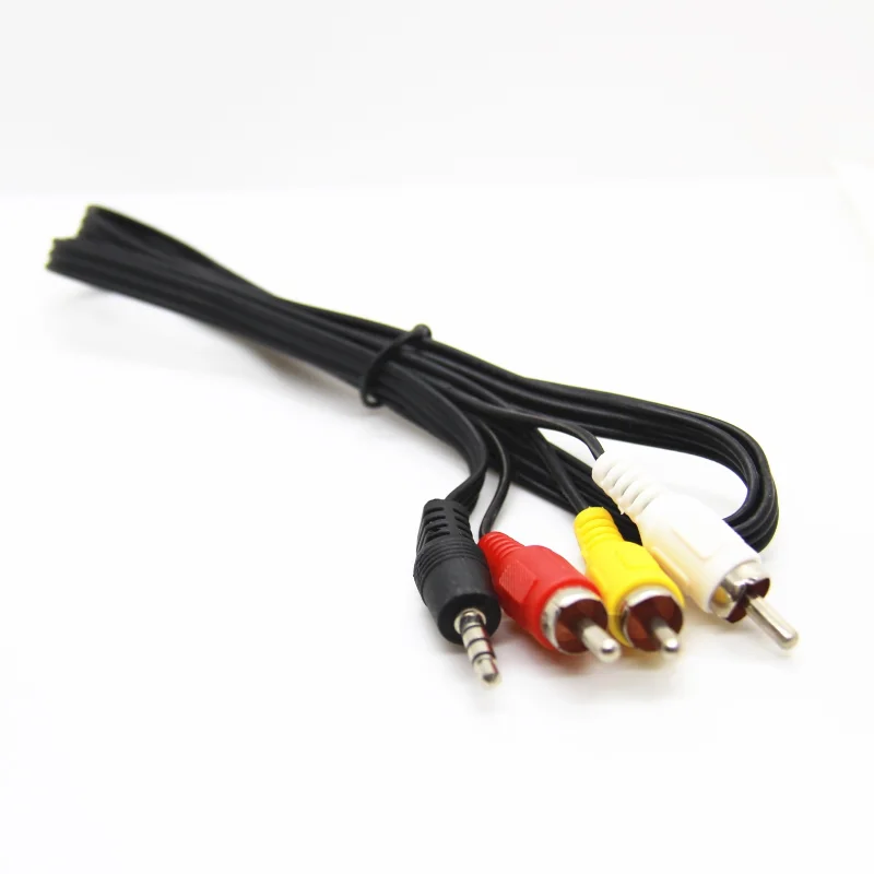 Vention jack 3.5mm a 3 rca cabo 1m macho para macho conector linha aux divisor de áudio para alto-falante pc dvd tv caixa estéreo aux cabo