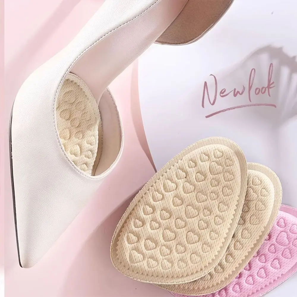 

Foot Protector Soft Forefoot Pads Sweat-wicking Comfortable Half Insoles Reduce Shoe Size Anti-Slip Women Shoe Insoles Foot Care