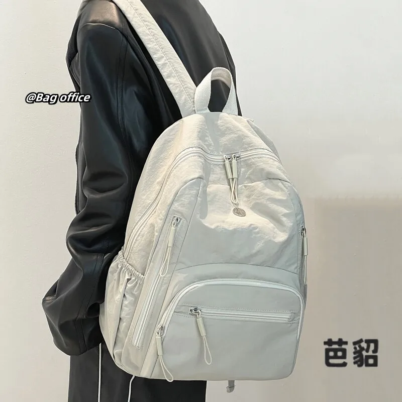 Lightweight Japanese Style Laptop Backpack Waterproof Multi-Pocket Commuter Travel Dual-Shoulder Bag for College Students