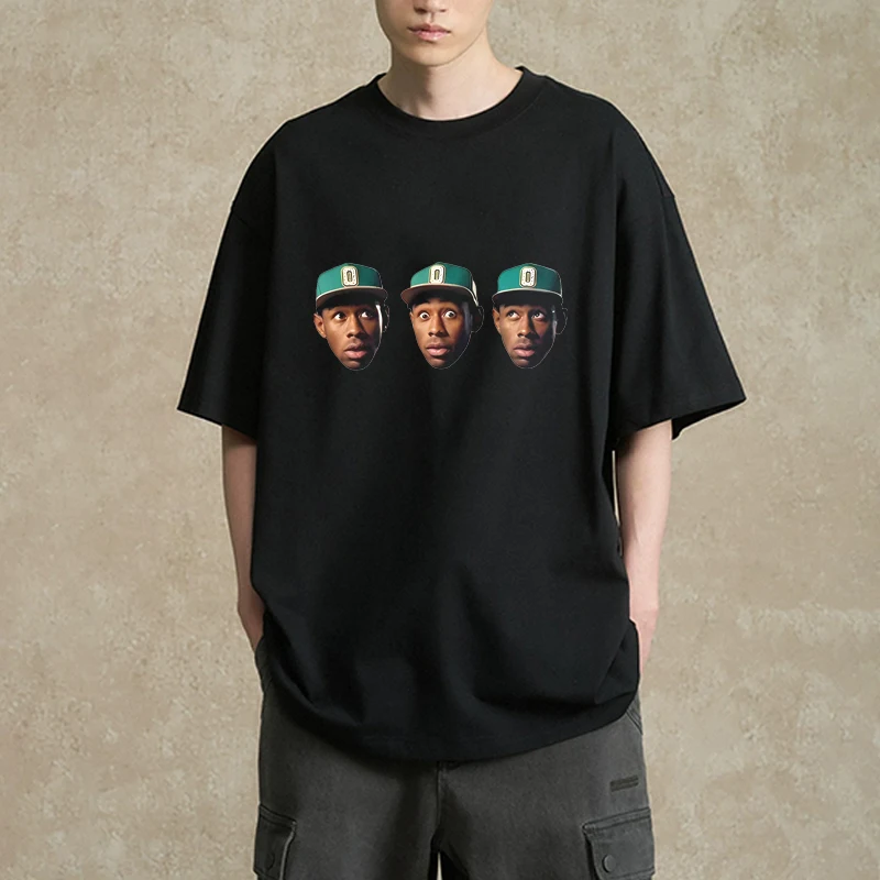 

Rapper Tyler The Creator Head Graphic printed short sleeve T-shirts Men Women Hip Hop streetwear T Shirt Casual High Quality