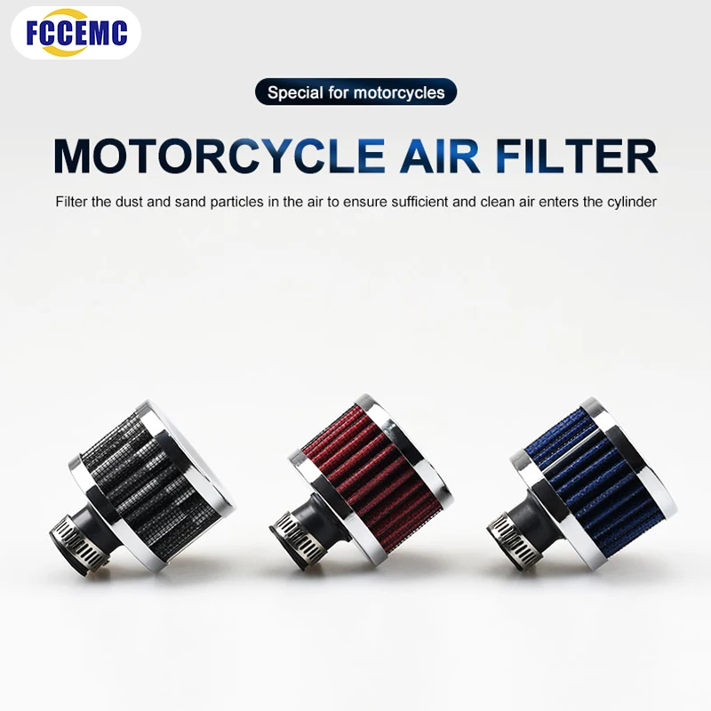 Newest Car Air Filter 12mm for Motorcycle Cold Air Intake High Flow Crankcase Vent Cover Mini Breather Filters Universal