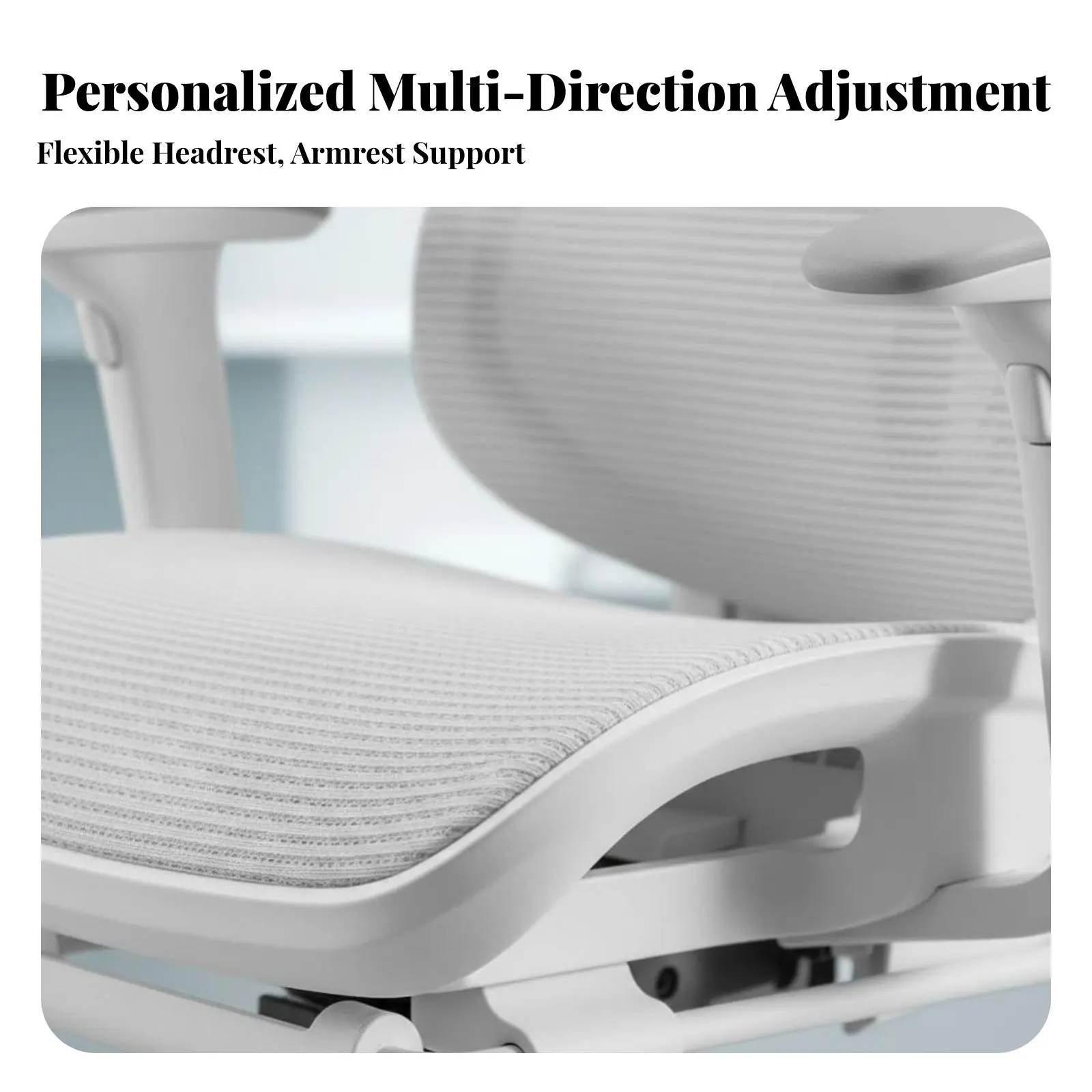 

Эргономичное сетчатое кресло с подголовником, откидной спинкой, высокой поддержкой позвоночника и регулируемыми опорами, усиленное.