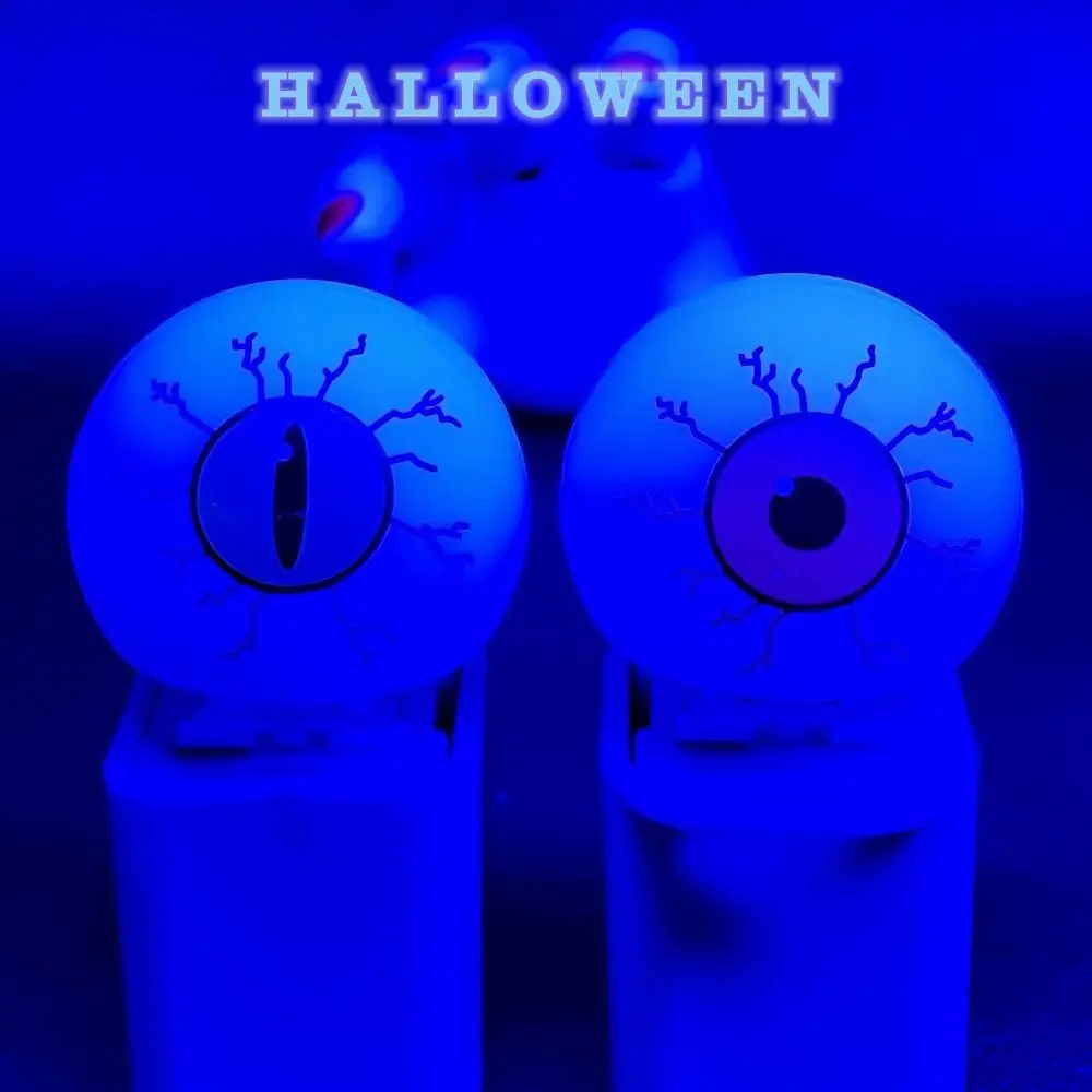 Halloween Ghost Eyeball Keyboard Keychain Luminous Electronic Mechanical Keyboard Keychain Merit +1 Voice