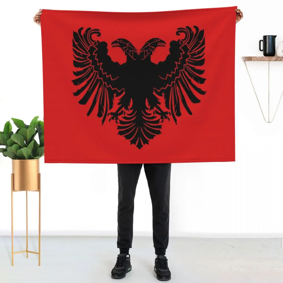 Albanian Flag Throw Blanket Quilt halloween For Sofa Thin heavy to sleep Cute Plaid decorative Blankets