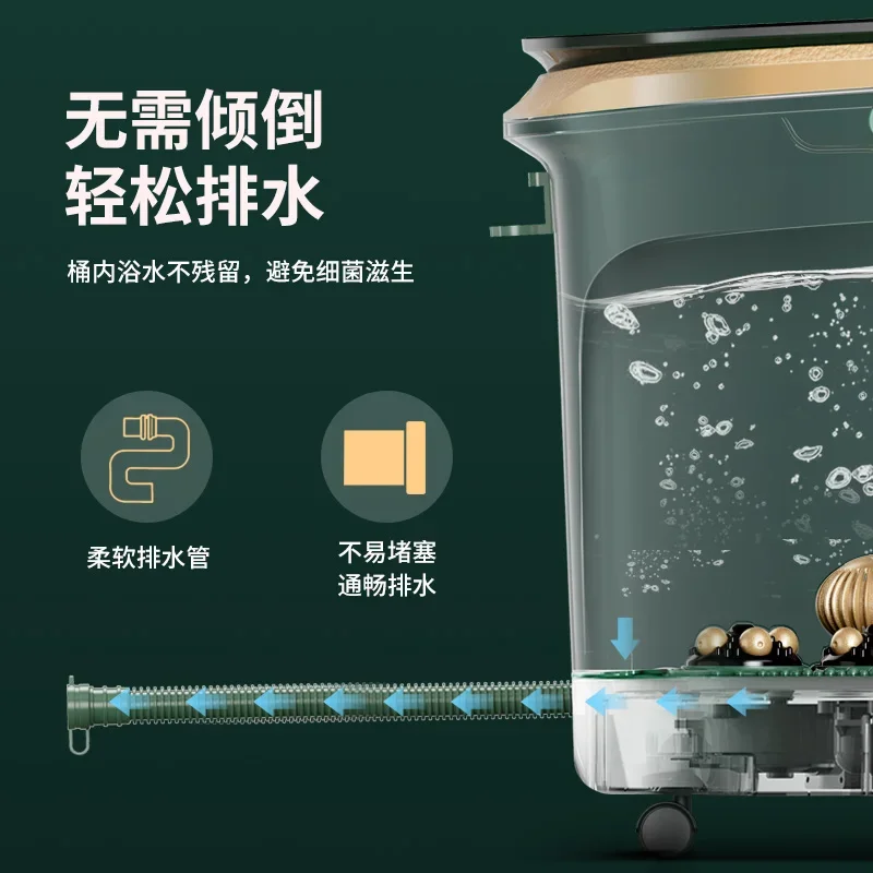 220V Highly Advanced Electric Leg Bath Tub for Home Use - Automated Massage and Heating Foot Soaker with Thermostatic Feature