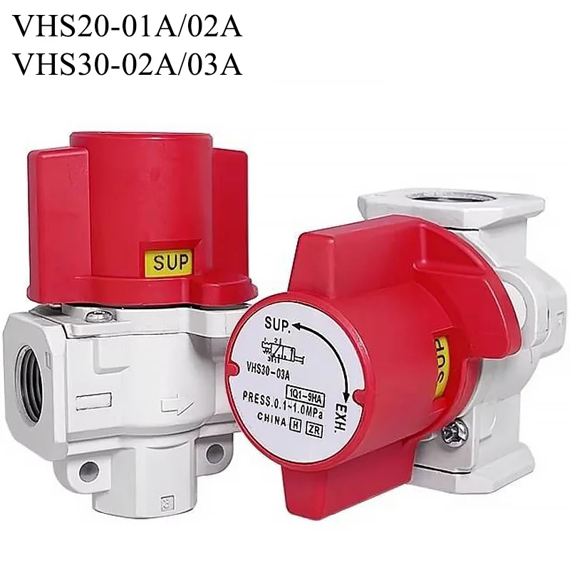 VHS Pneumatic Residual Pressure Relief Valves VHS20-02A 3-Way Valves VHS30-03A VHS40-04A Manual Residual Pressure Relief Valves