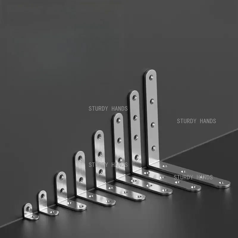 20PCS Stainless Steel Corner Bracket Cabinet Fixed Corner Code Bracket Layer Board Bracket Hardware Accessories with Screws