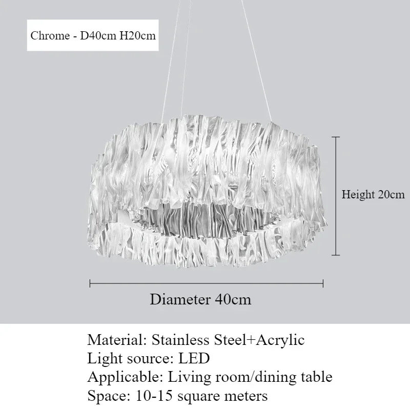 Accordeon Hanglamp Designer LED geplooid acryllicht voor woonkamer slaapkamer restaurant decoratie kunst eetkamerlamp