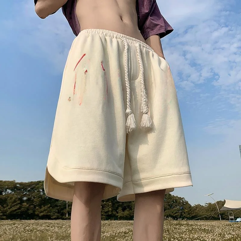 

Мужские летние спортивные брюки American Style Oversize: модные, свободные, больших размеров, из плотной ткани, повседневные, длиной до колена