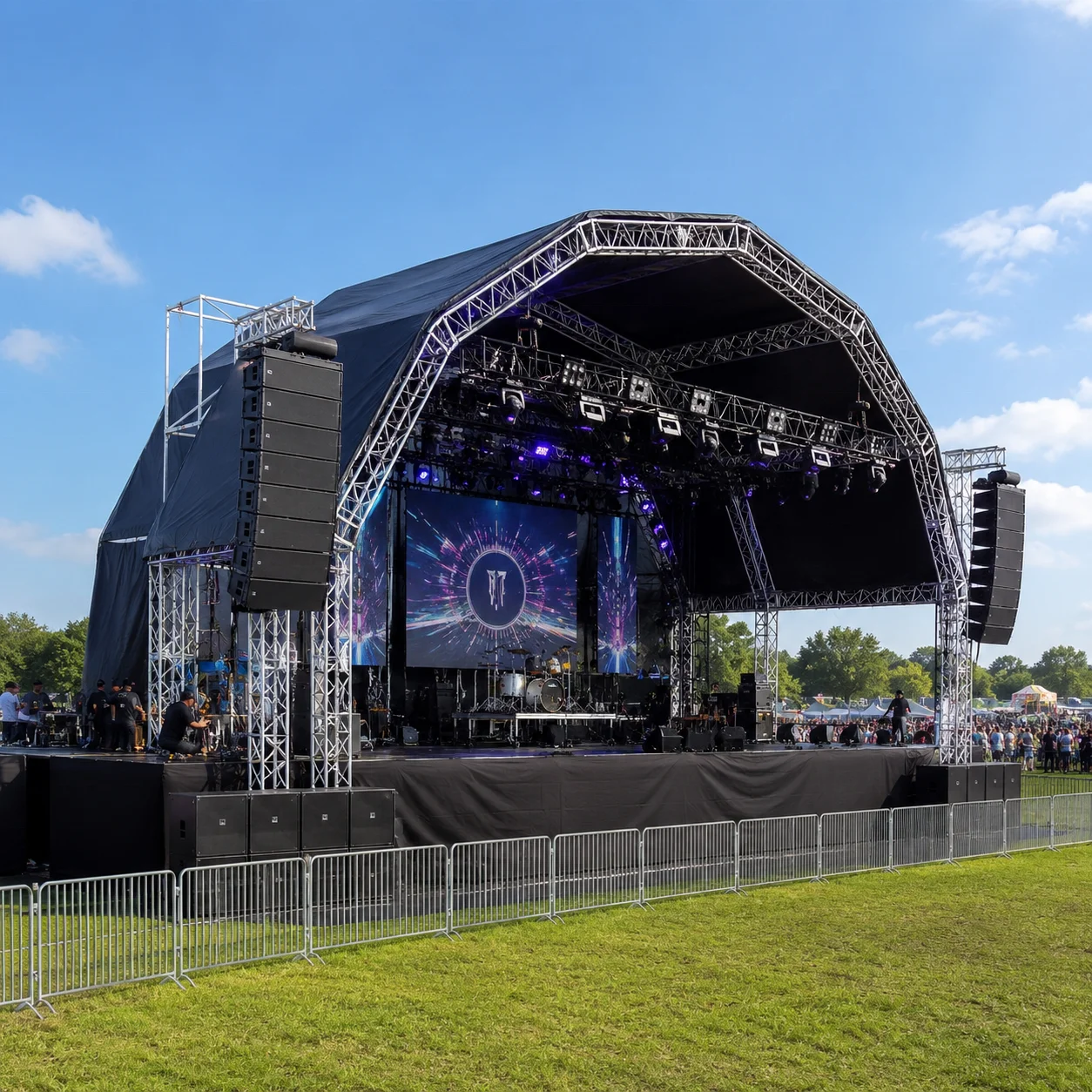 TUV Certified Outdoor Stage Truss System - Heavy  Wind-Resistant Arch DOME Structure STAGE TRUSS for EVENT