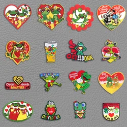 Embroidery Patch Stickers DIY heartshaped Frog Netherland Oeteldonk party Carnival Cartoon Applique Iron on Patches for Clothing