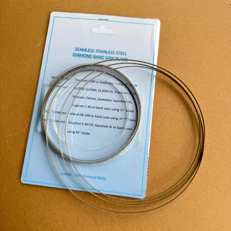 شفرة منشار شريطية بديلة مطلية بالألماس مقاس 42 بوصة × 1/8 بوصة، 1/4 بوصة لـ CR40 Custom XL، Aquasaw XL-C-40 CR مخصصة #1