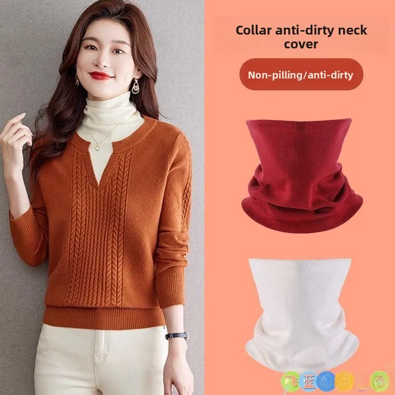 

Воротник-накладка из чистого хлопка для мужчин и женщин, теплый и защищающий от грязи, идеально подходит для свитеров, повседневной одежды, зимы...