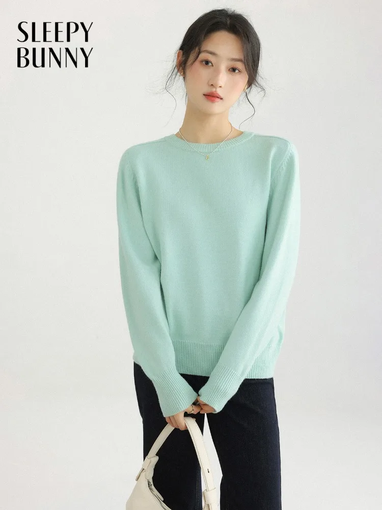 

Уютный вязаный свитер, женский свободный пуловер, теплый повседневный зимний джемпер с круглым вырезом и мягкой свободной посадкой для многослойного или повседневного ношения