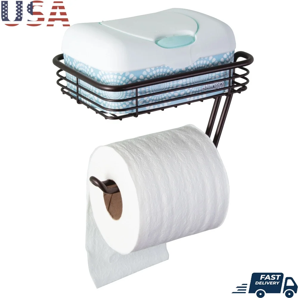 

Бронзовый настенный держатель для туалетной бумаги с полкой, стальной органайзер для ванной комнаты, телефоны, влажные салфетки, идеальный мастер-гость, детские ванные комнаты