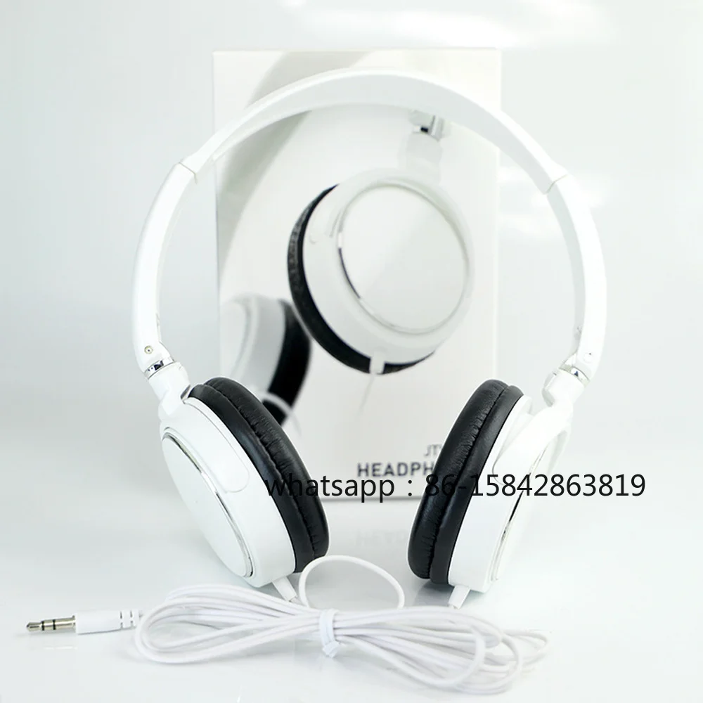 3.5mm Wired Headphones Foldable Adjustable Headphones Bass Stereo Fashion Music Earphones Supplies for MP3 Host All Smartphones