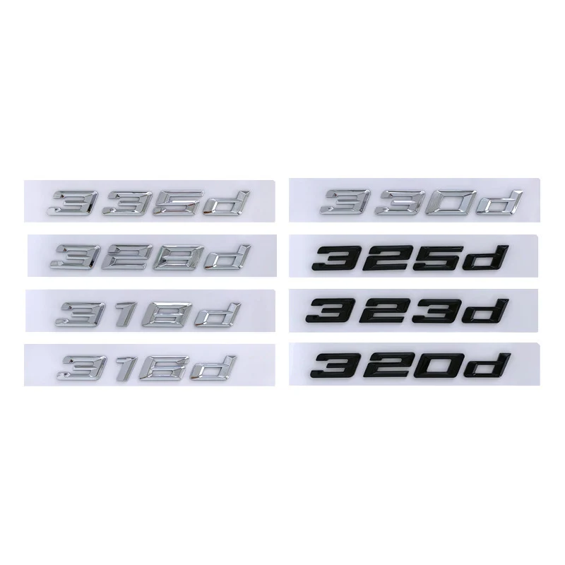 3D ABS Car Rear Trunk Badge Emblem 316d 318d 320d 323d 325d 328d 330d 335d Logo For BMW G20 G21 G28 F30 F31 F34 Car Accessories