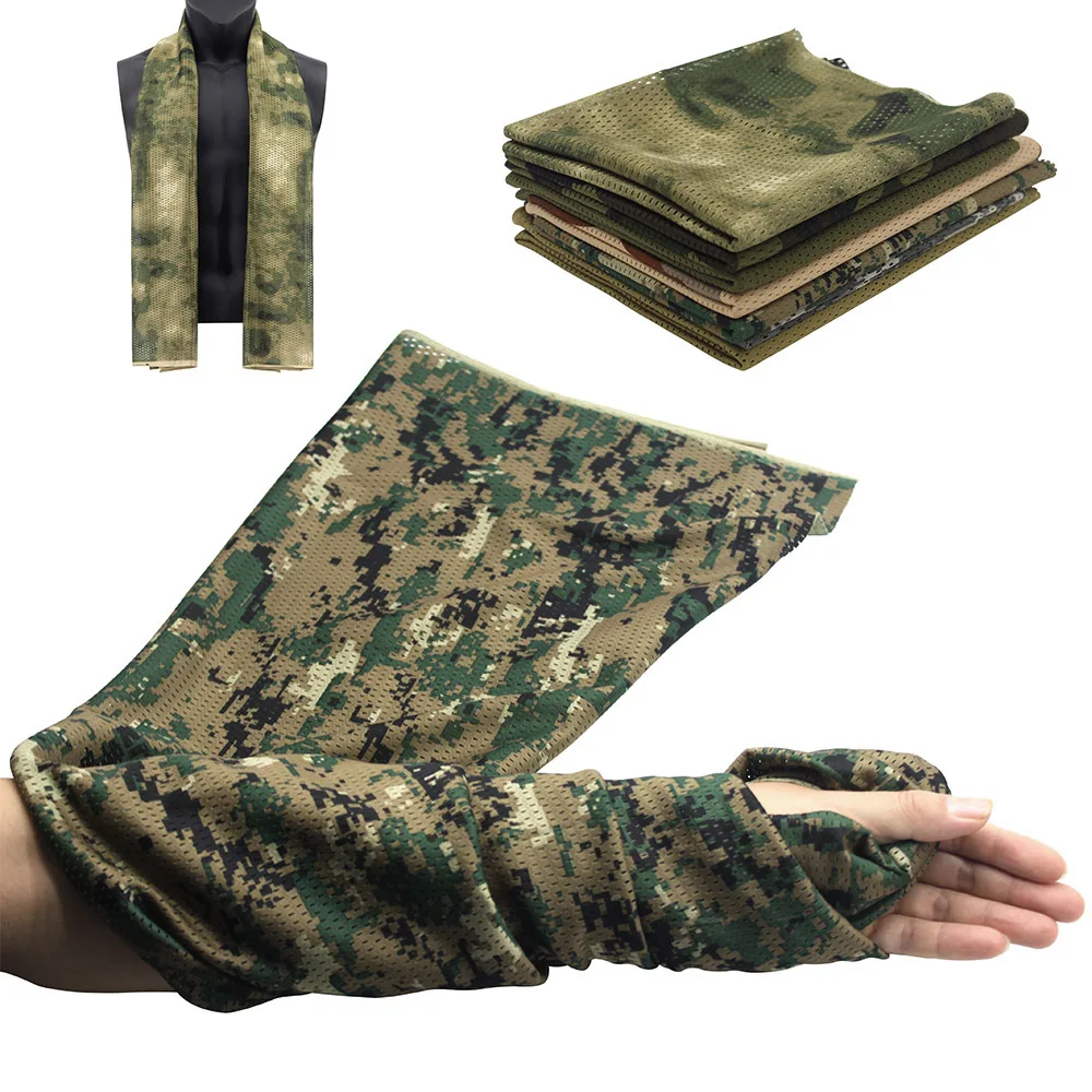 VULPO Tactical Multifunctional Mesh Breathable Scarf Camouflage Wrap Mask Shemagh Veil For Airsoft Hunting Hiking