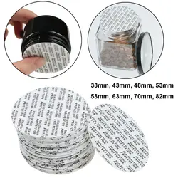 100 Pcs Pressure Sensitive Pressure Sealing Gaskets Pressure Sealing Foam Liner Security Tamper for Glass Plastic Jars