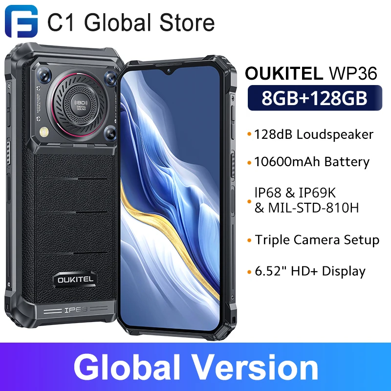 Oukitel WP36 Rugged Smartphone 10600mAh 6.52