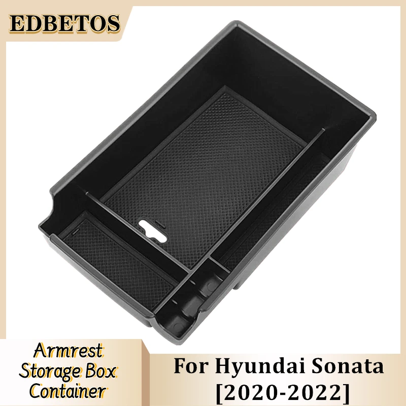 Center Console Organizer Tray For 2020 2021 2022 2023 Hyundai Sonata DN8 Accessories, Black Tray Secondary Sonata Storage Box