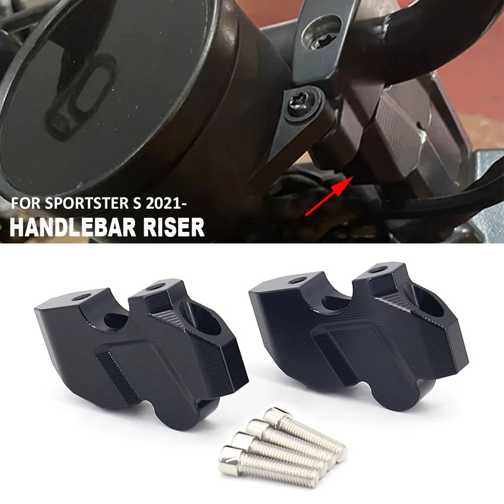 

Handlebar Riser Clamps Accessories Height up Adapters Handlebar Back Move Mount For Sportster S For SPORTSTER S 2021 2022