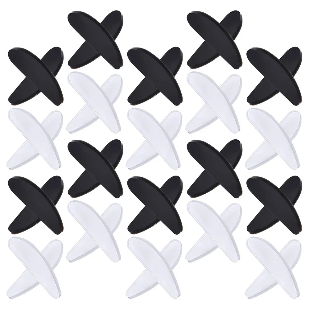 

20 Pairs Nose Non Slip 1 9 White Black Silicone Eyeglasses Sunglasses Pads Nose Pads For Sunglasses Practical