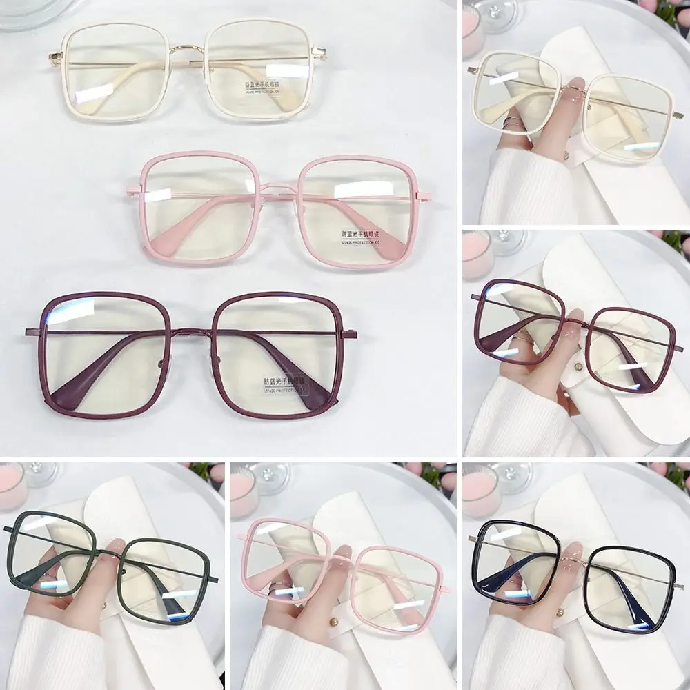 

Blue Ray Blocking Anti-Blue Light Glasses Eye Protection Metal Square Eyeglasses Ultralight PC Optical Spectacle Eyeglass