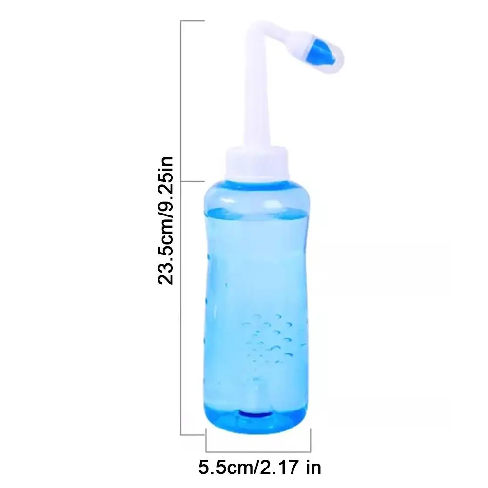 Adultos e Crianças Limpador Nasal, Protetor Nariz Sinusite, Limpa Umidade, Evite Rinite Alérgica Neti Pot, 300ml