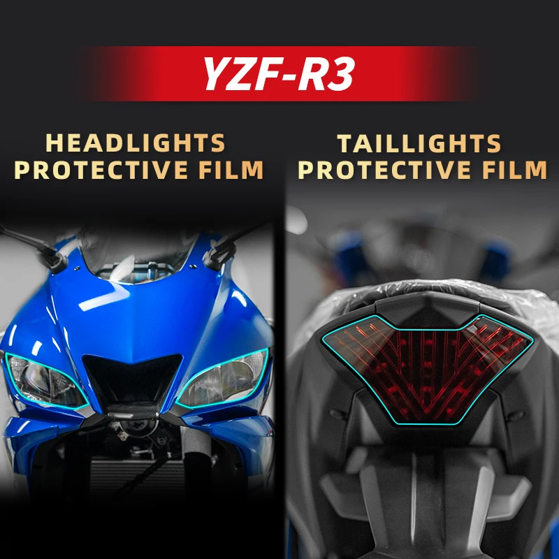 

Used For YAMAHA YZF R3 High Quality TPU Material Headlights And Taillights Protection Transparent Film Of Motorcycle Lamp Refit