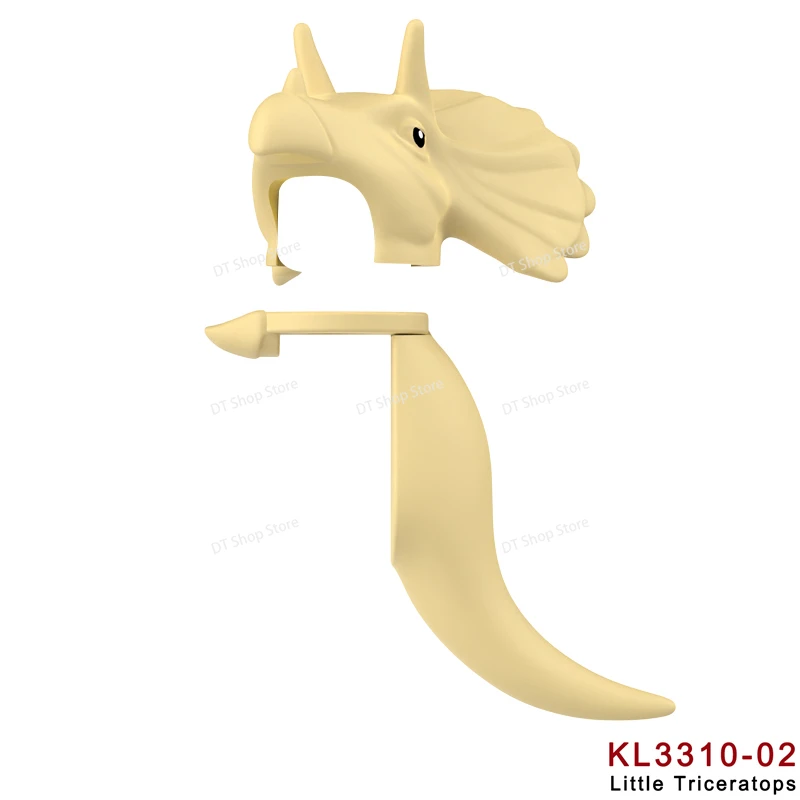 KL3310 + KL3311 dinosaures colorés chauds Orange rose scène blocs de construction briques à monter soi-même figurines d'action jouets pour enfants cadeaux