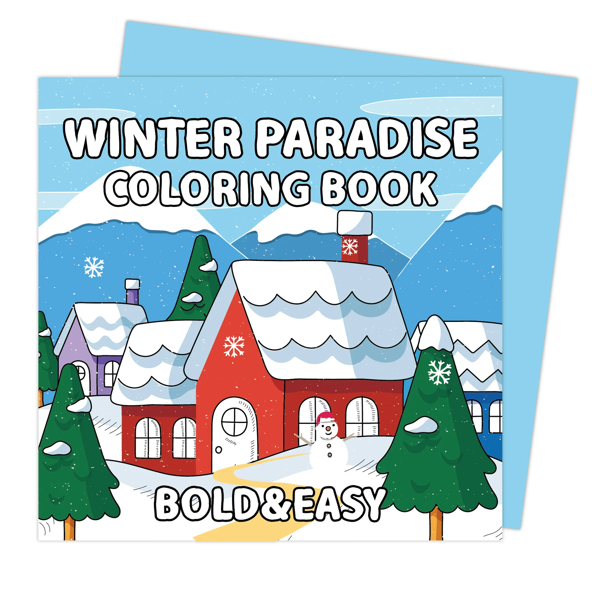 

Coloring Book For Adults And Teens Featuring Adorable Christmas Snowman Cartoon Coloring Book To Relax In A Cozy Hygge Moment