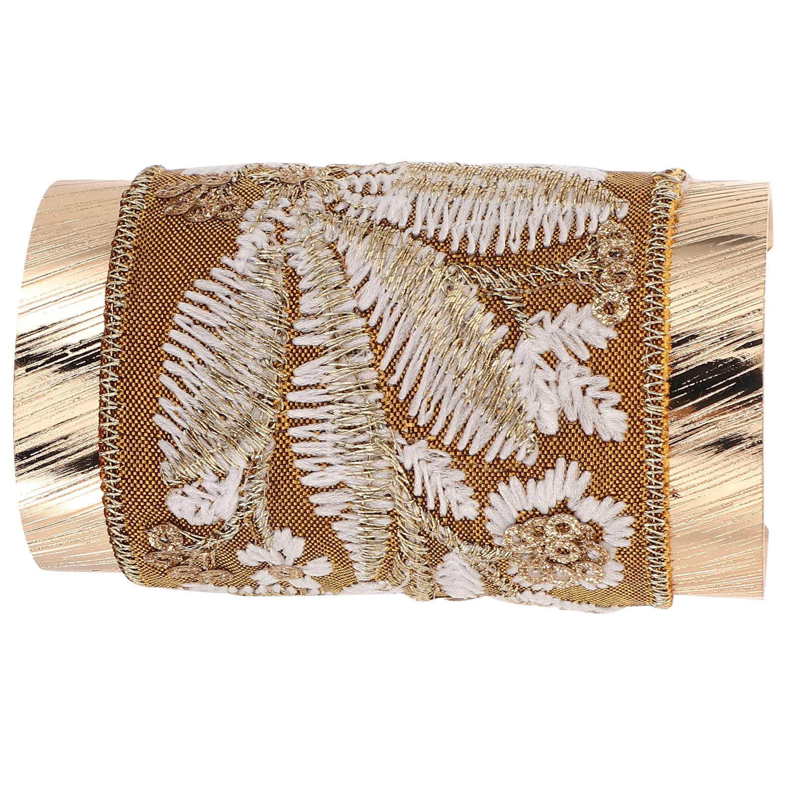 

Ponytail Cuff Hair Accessories for Women Metal Barrette Clip Elegant Embroidered Design Comfortable Hair Jewelry for Special