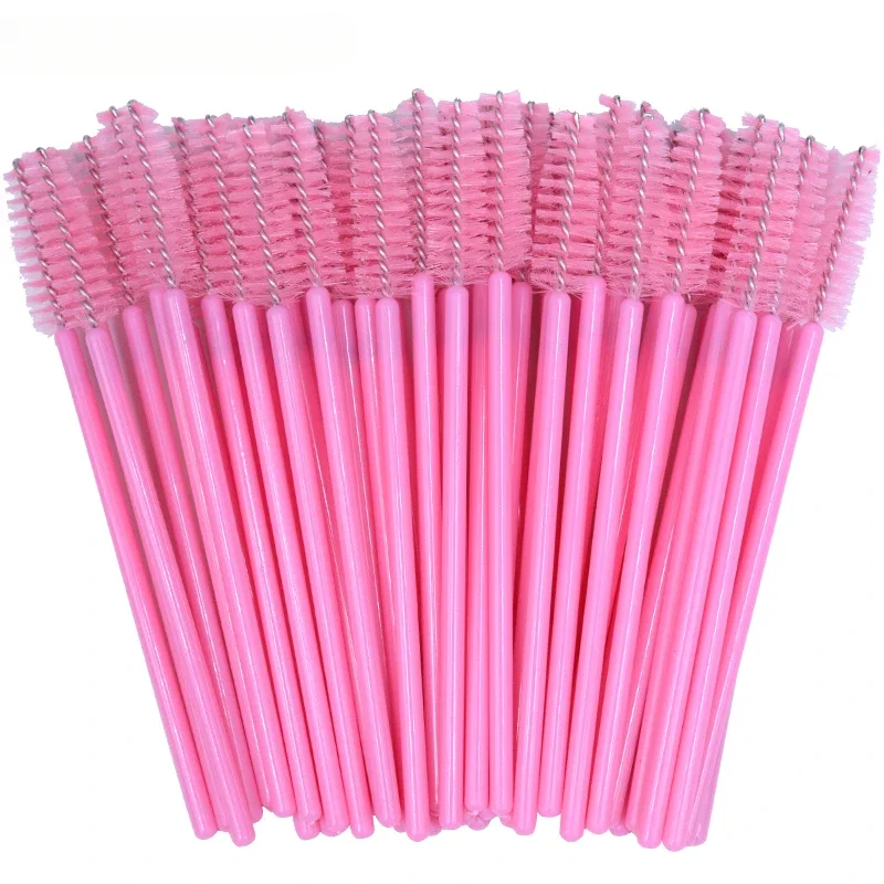 Venta al por mayor, cepillos desechables para pestañas, cepillo para extensión de pestañas, 50/100 Uds. Para varillas de rímel para mujer, aplicador, carretes, herramienta de maquillaje