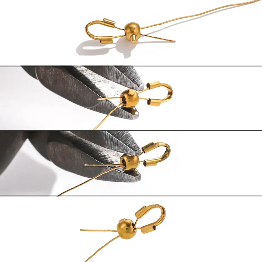 20 Stück Edelstahl-Positionierungsstopper-Abstandshalter Crimp-Endperlen für Schmuckherstellung DIY Crimp-Snap-Armband-Endverschlüsse – Detail 7
