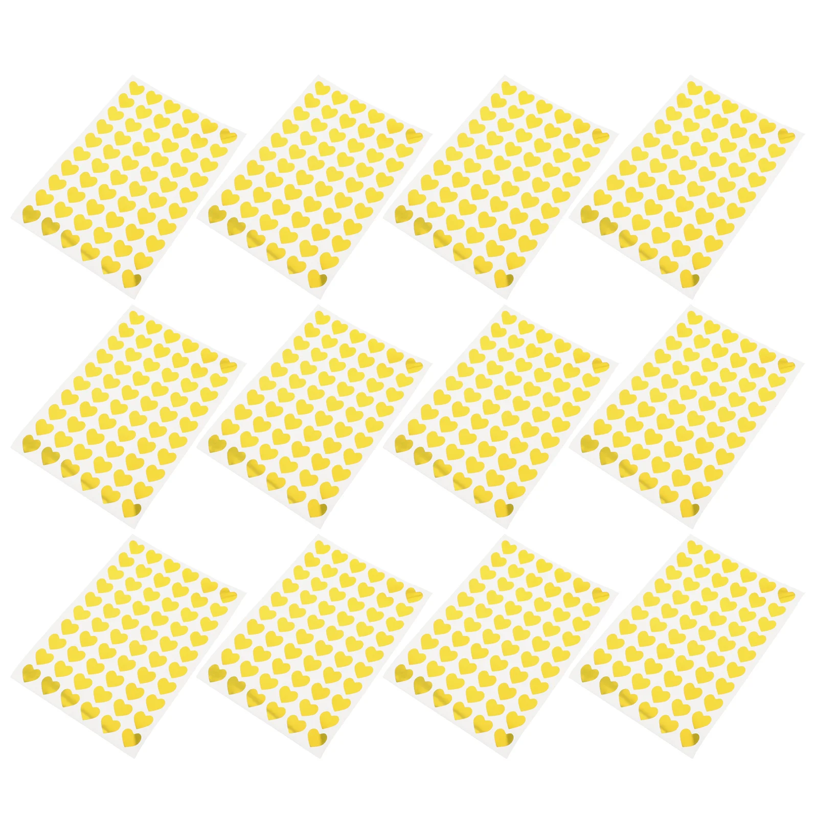 

4Packs Heart Stickers Gold Foil Self Adhesive Decorative Love Stickers for Valentine Day Wedding Scrapbook Reward Craft