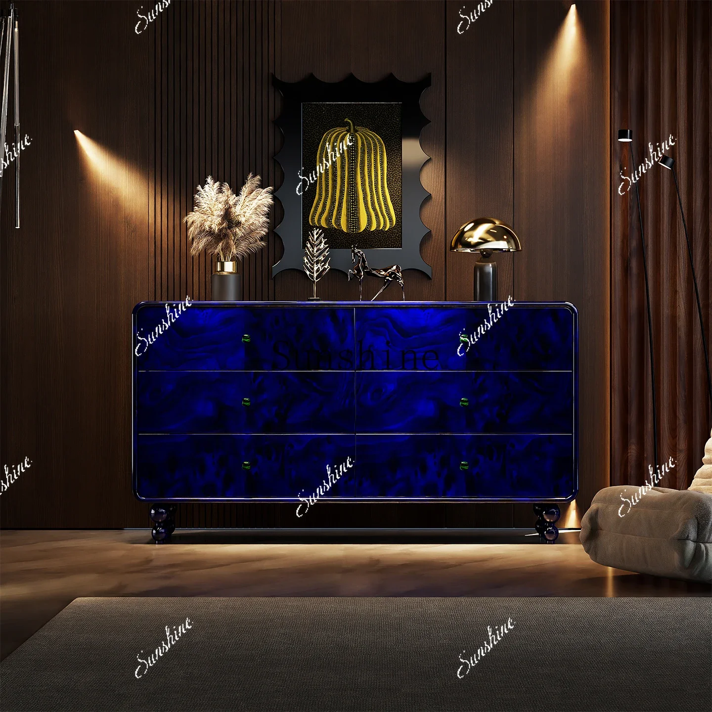 Light luxury solid wood bedroom storage cabinet Home storage drawer cabinet Multifunctional storage   TF