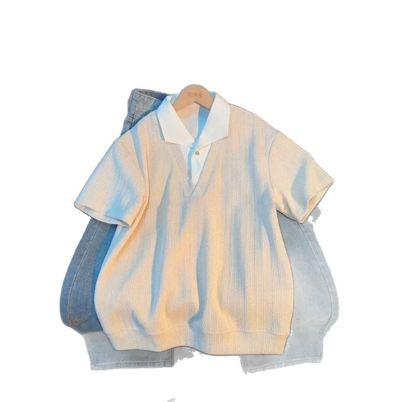 Men's summer new style outdoor casual comfortable simple casual short sleeved T-shirt loose shirt top