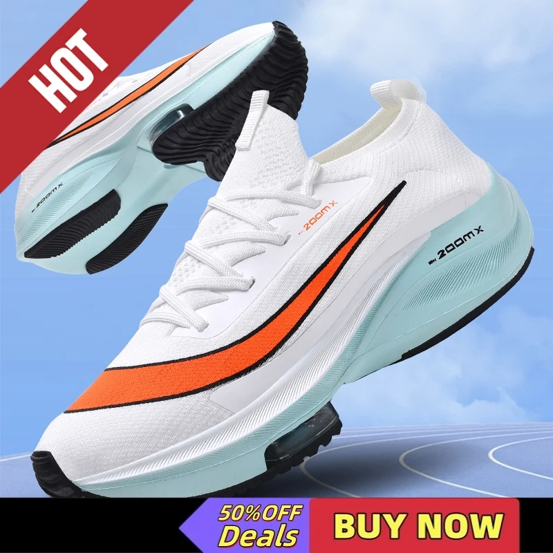 

Running Shoes Men Marathon Sneakers Air Cushion Breathable Lightweight Women Comfortable Athletic Sports Outdoor Walking Shoes